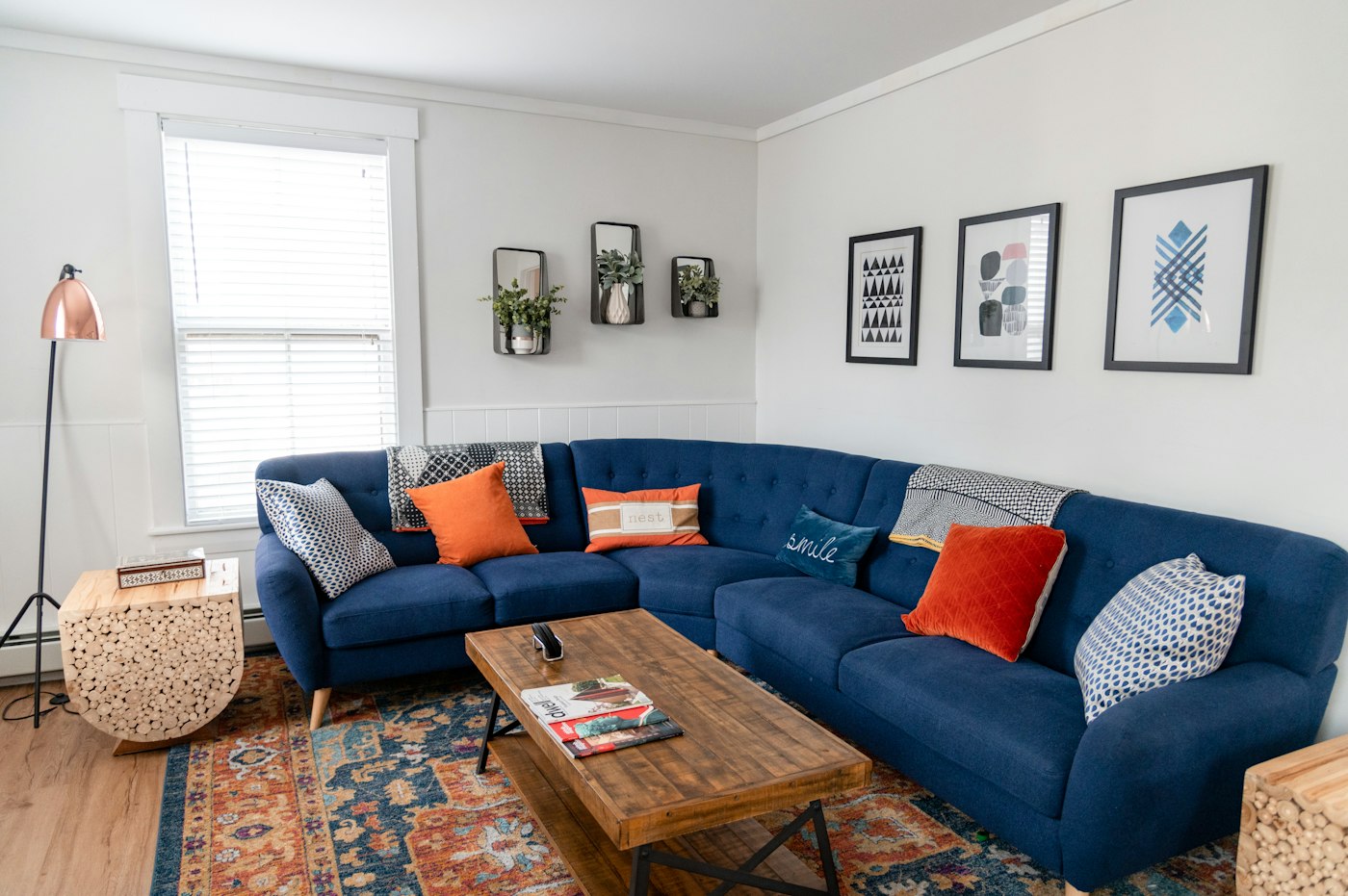 Clean apartment living room